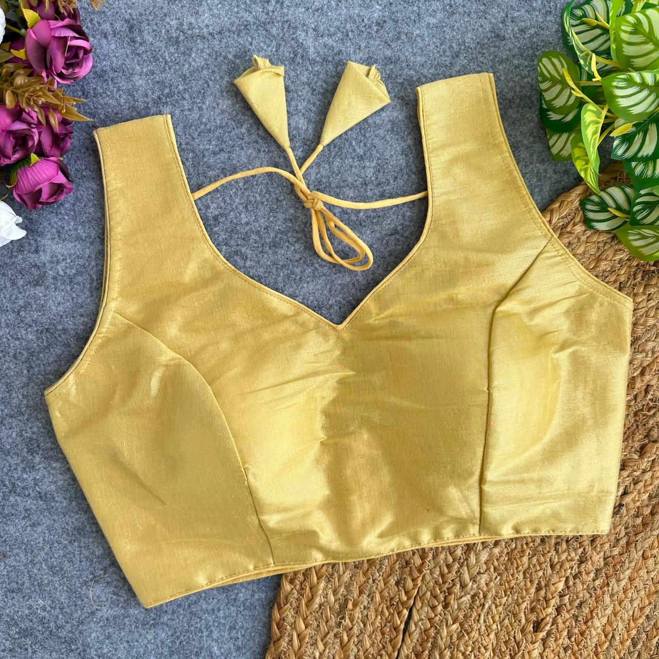 Soft South Tissue Silk Readymade Blouse – ₹499
