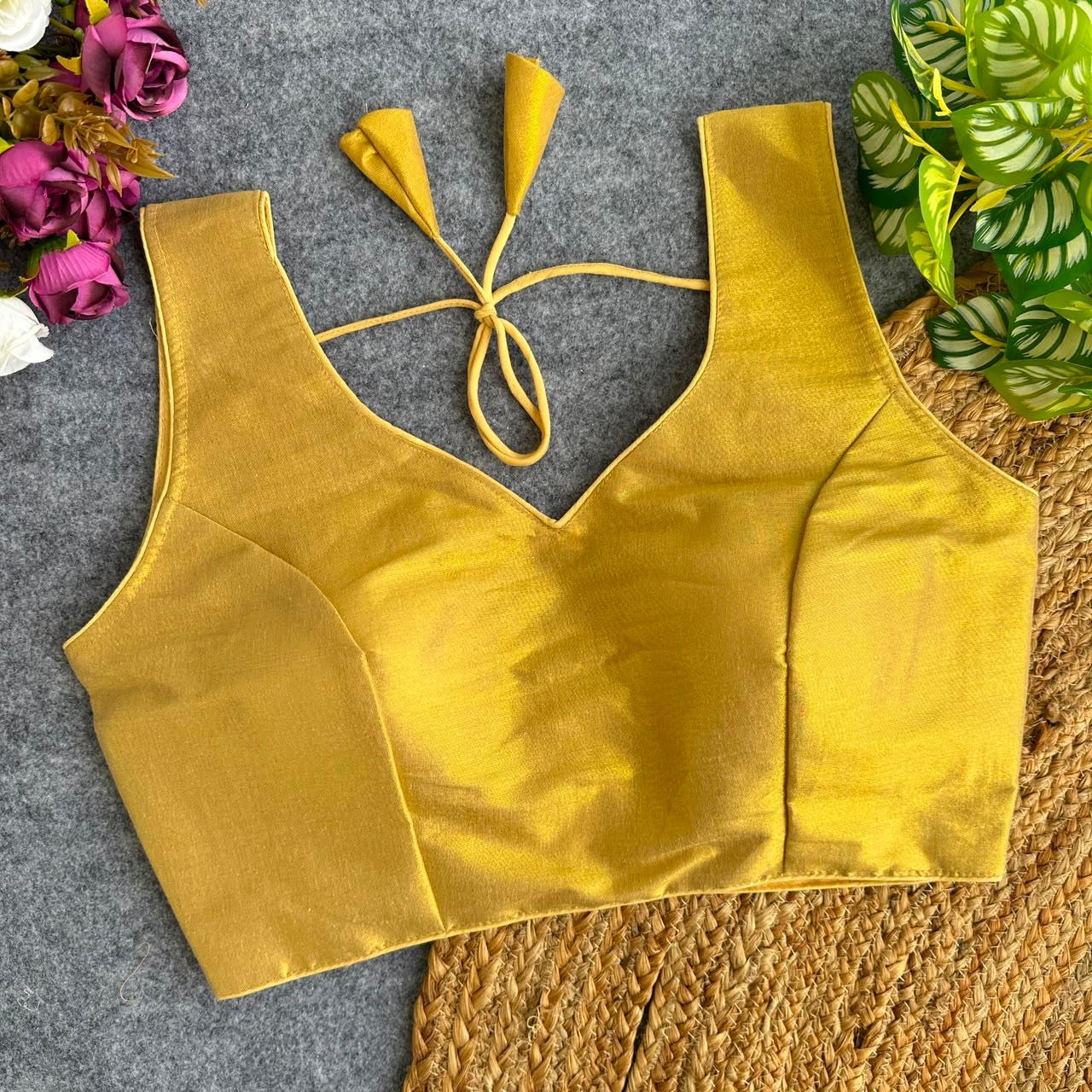 Soft South Tissue Silk Readymade Blouse – ₹499