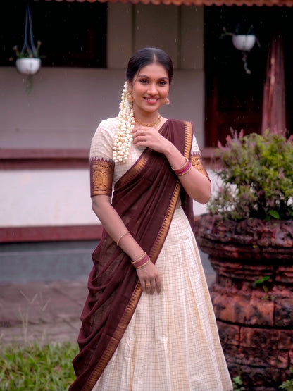 Jacquard Silk Readymade Dhavani / Half Saree Collection - 1399Rs