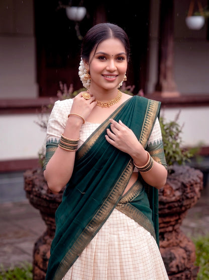 Jacquard Silk Readymade Dhavani / Half Saree Collection - 1399Rs