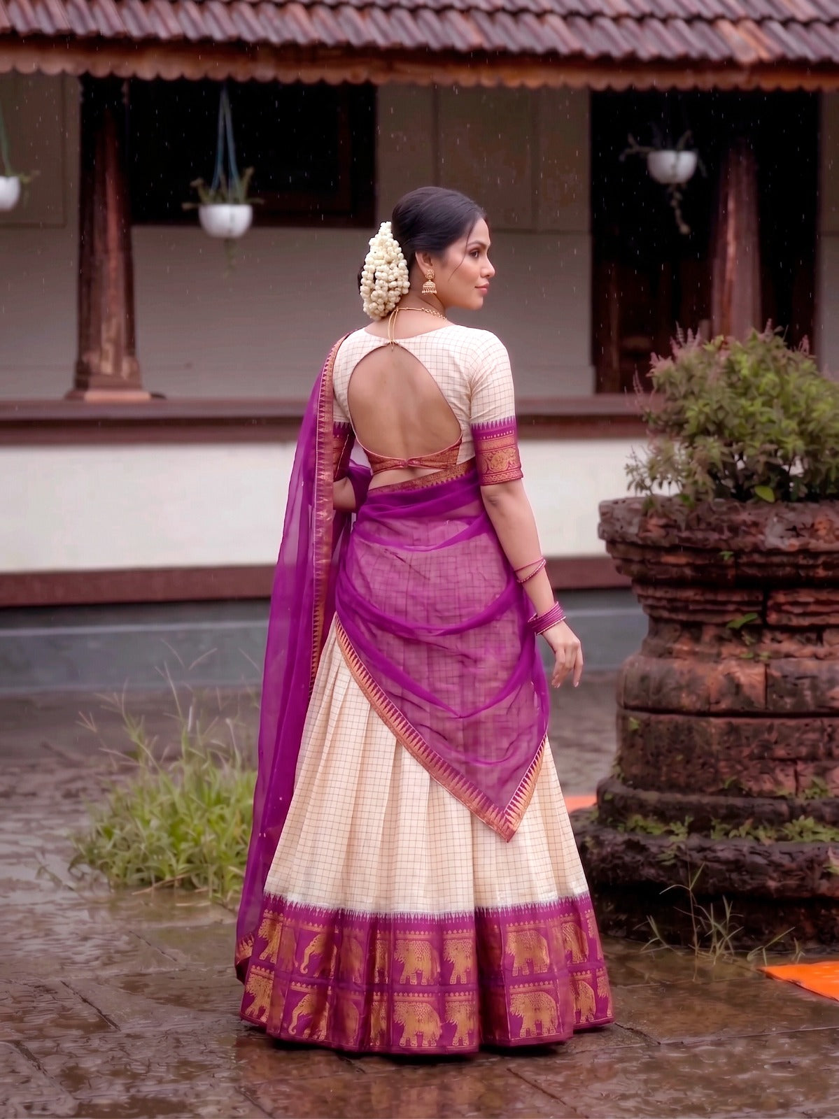 Jacquard Silk Readymade Dhavani / Half Saree Collection - 1399Rs