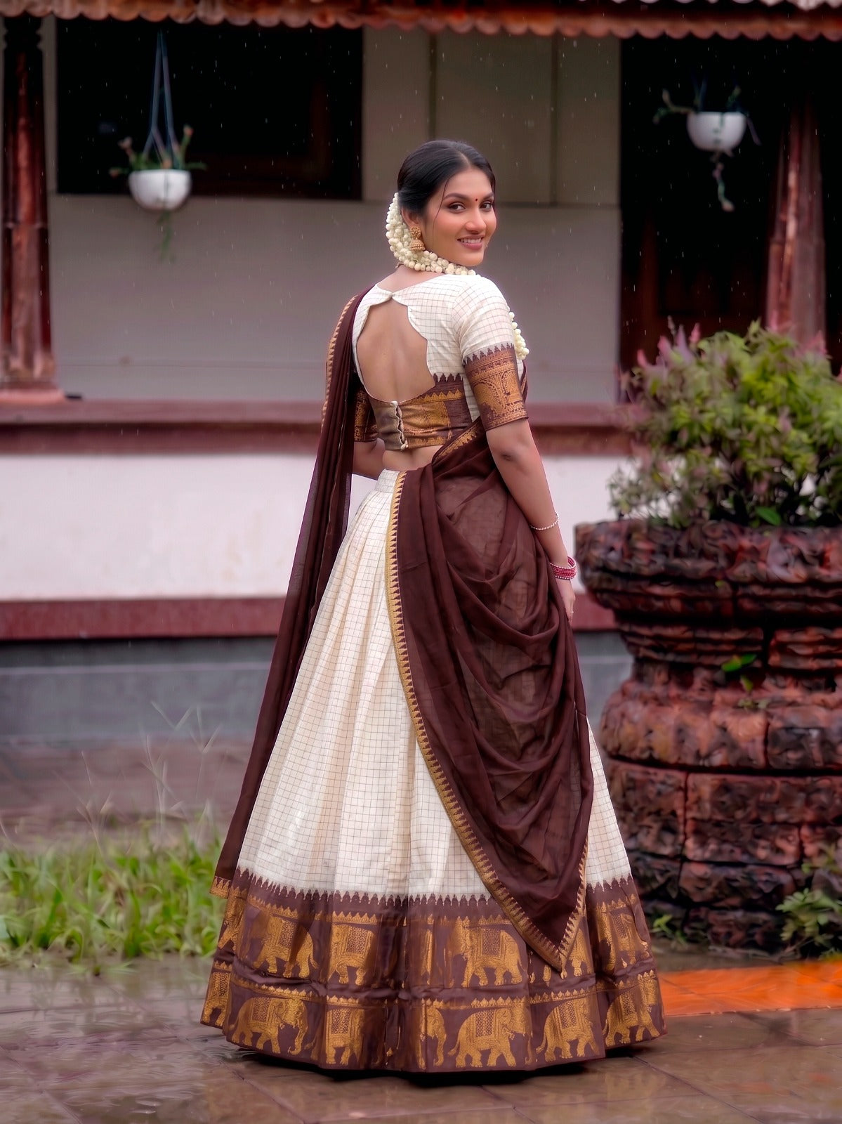 Jacquard Silk Readymade Dhavani / Half Saree Collection - 1399Rs