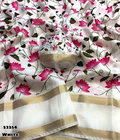 Soft Weightless Chiffon Saree with Satin Borders – ₹1099
