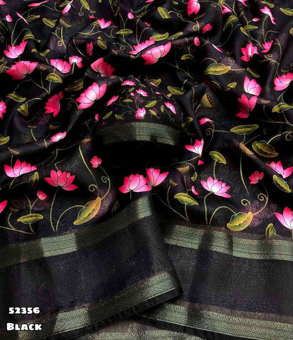 Soft Weightless Chiffon Saree with Satin Borders – ₹1099