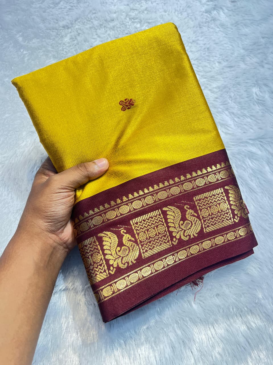 Aura Cotton Silk Weaving Saree – ₹899
