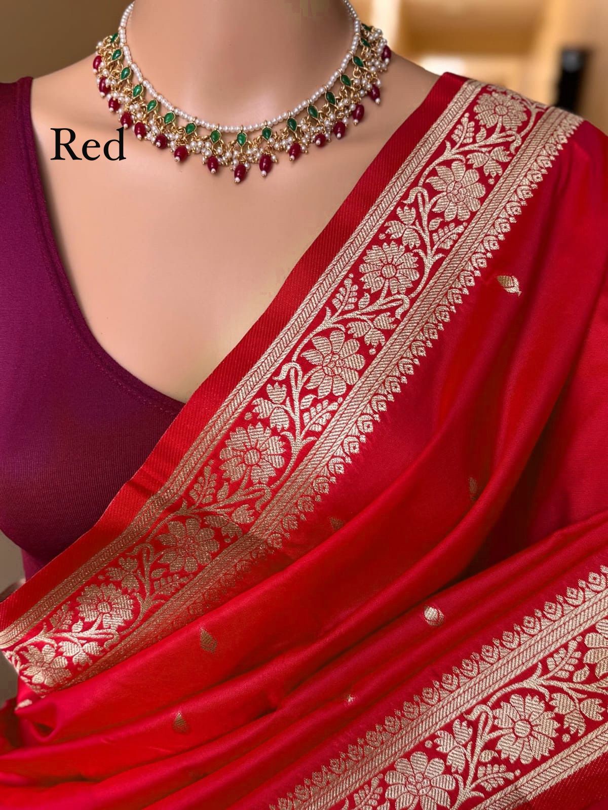 Soft Banarasi Silk Weaving Saree – ₹1399