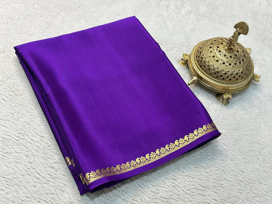 Soft Viscose Crepe Silk Saree with Golden Borders – ₹899