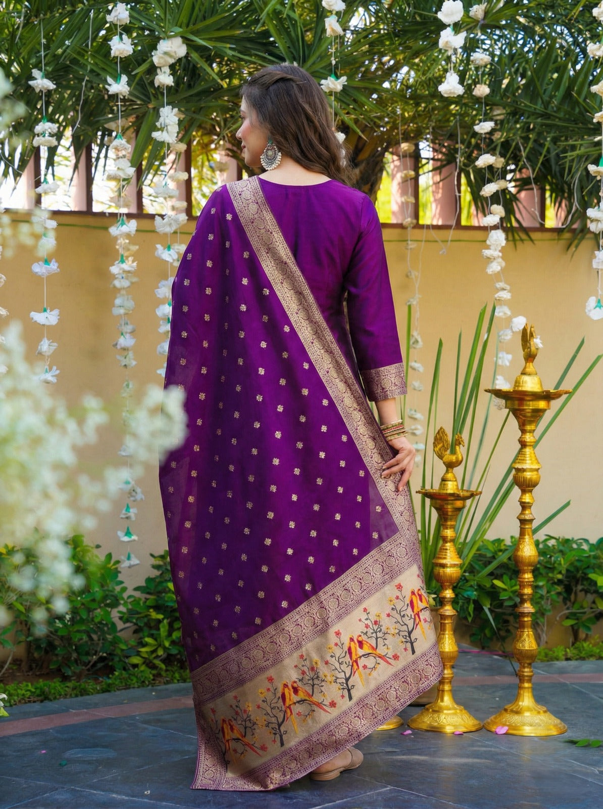 Soft Artsilk Jacquard Weaving Suit Set – ₹1299