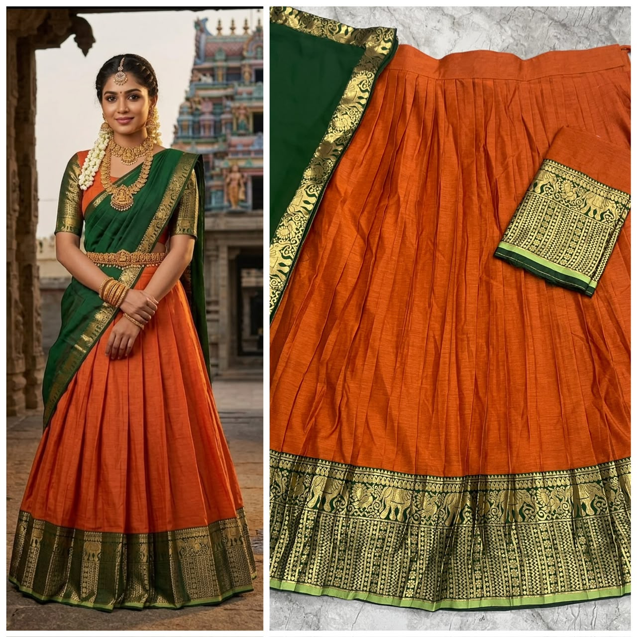 Kanchi Cotton Silk Lehenga Set