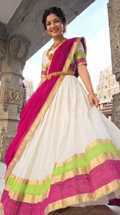 Kanchi Cotton Silk Lehenga Set