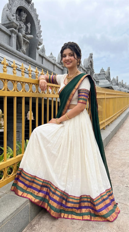 Kanchi Cotton Silk Lehenga Set