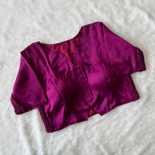 Maslin Silk Readymade Side Elastic Stretchable Blouse – ₹699