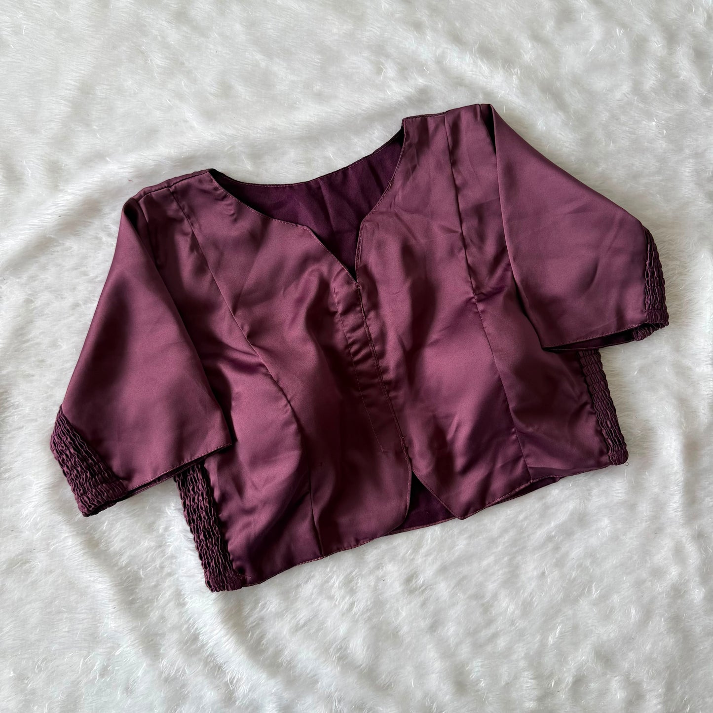 Maslin Silk Readymade Side Elastic Stretchable Blouse – ₹699
