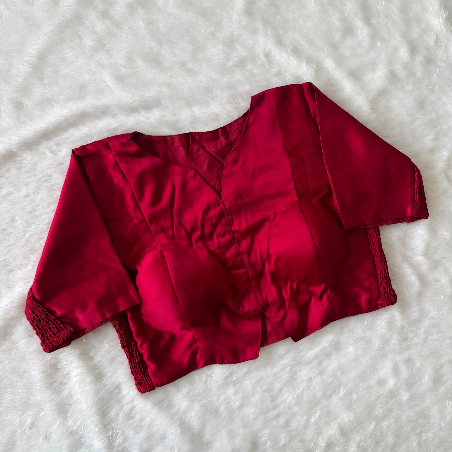 Maslin Silk Readymade Side Elastic Stretchable Blouse – ₹699