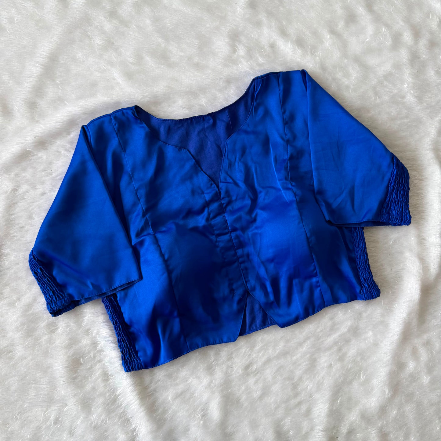 Maslin Silk Readymade Side Elastic Stretchable Blouse – ₹699