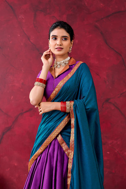 Narayanpet Cotton Silk Readymade Dhavani / Half Saree Collection – ₹1399