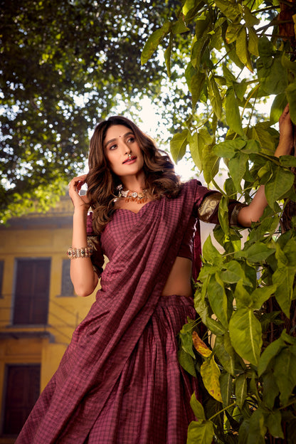 Chettinad Cotton Readymade Dhavani / Half Saree Collection – ₹1799
