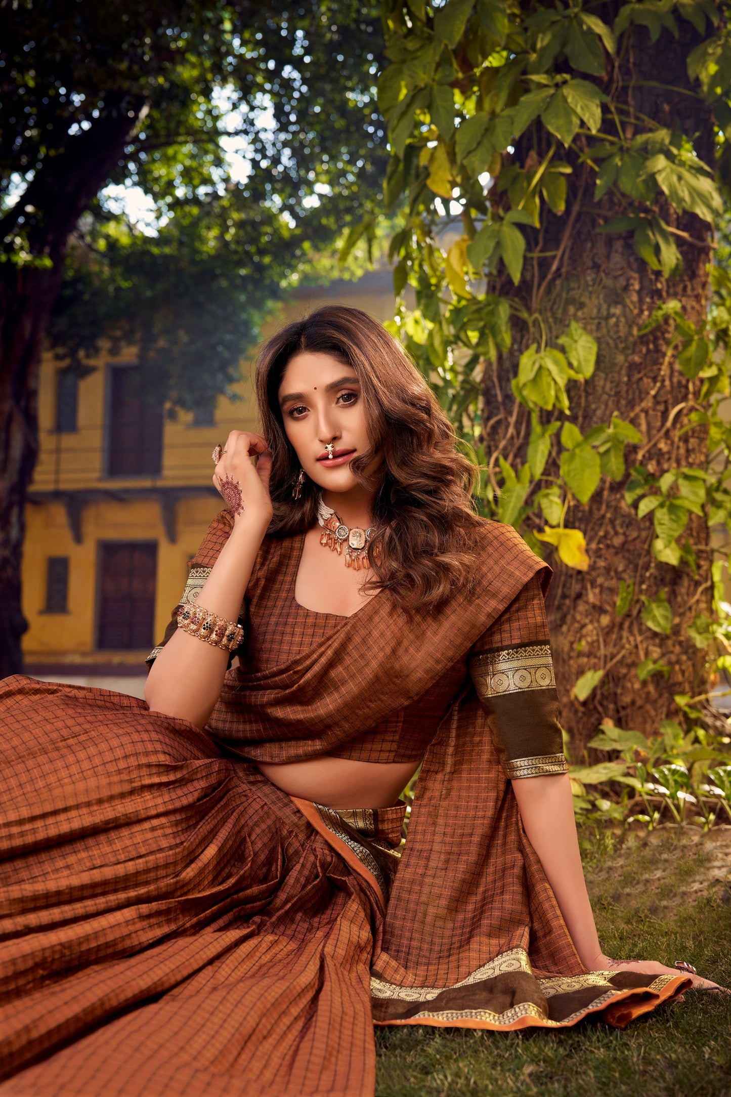 Chettinad Cotton Readymade Dhavani / Half Saree Collection – ₹1799