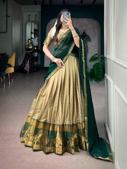 Cotton Silk Readymade Dhavani / Half Saree Collection – ₹1499