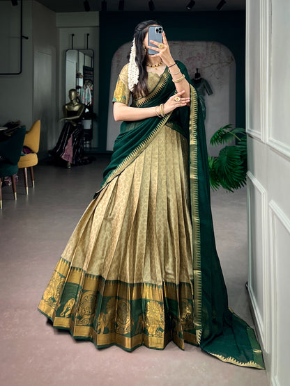 Cotton Silk Readymade Dhavani / Half Saree Collection – ₹1499