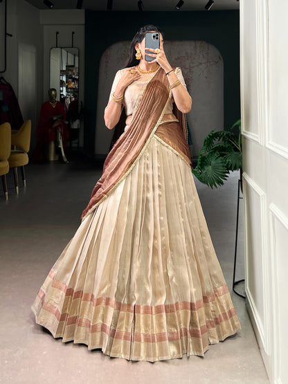 Dupion Silk Readymade Dhavani / Half Saree Collection – ₹1499