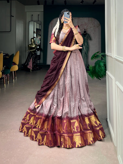 Cotton Silk Readymade Dhavani / Half Saree Collection – ₹1399