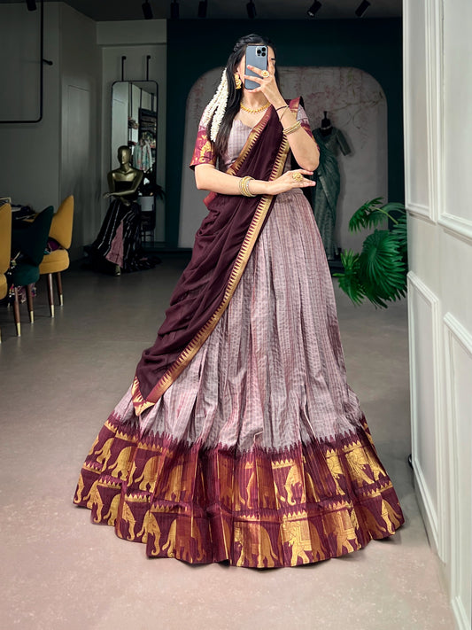 Cotton Silk Readymade Dhavani / Half Saree Collection – ₹1399