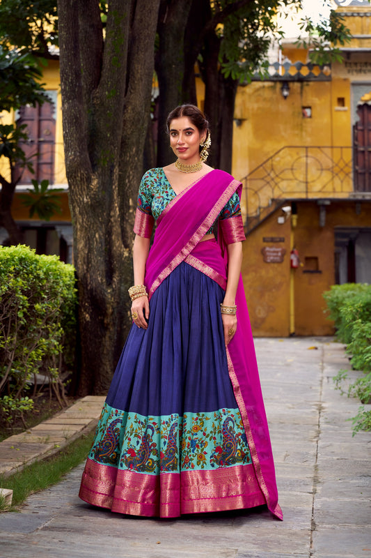 Dola Silk Readymade Dhavani / Half Saree Collection – ₹1399