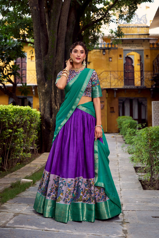 Dola Silk Readymade Dhavani / Half Saree Collection – ₹1399
