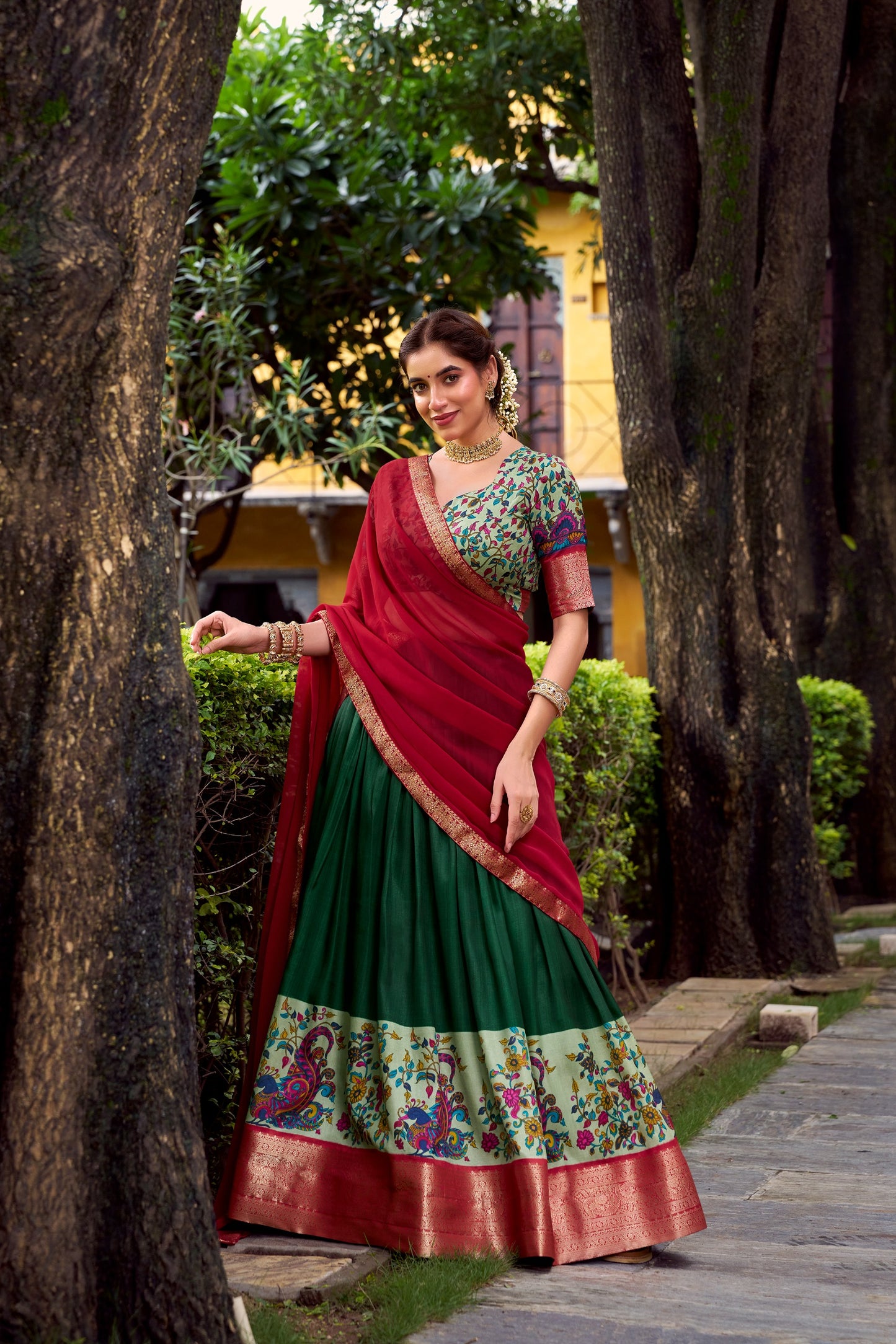 Dola Silk Readymade Dhavani / Half Saree Collection – ₹1399