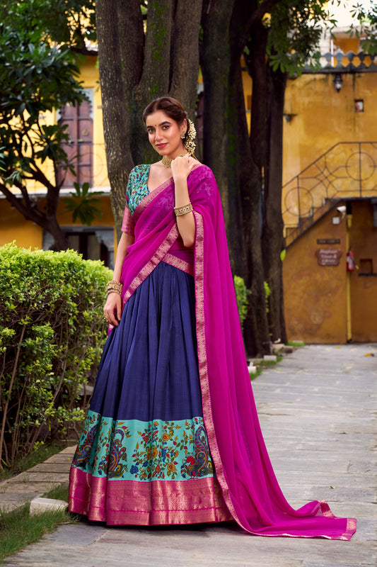Dola Silk Readymade Dhavani / Half Saree Collection – ₹1399