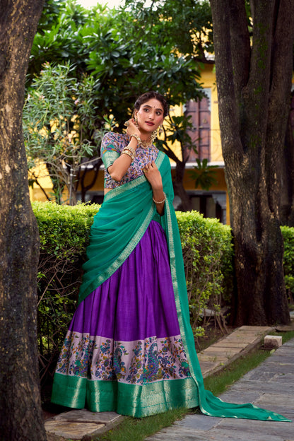 Dola Silk Readymade Dhavani / Half Saree Collection – ₹1399