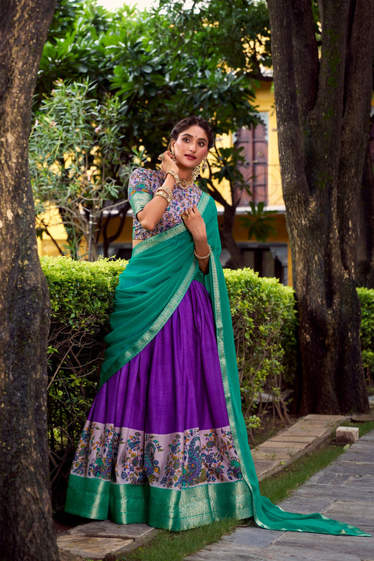 Dola Silk Readymade Dhavani / Half Saree Collection – ₹1399