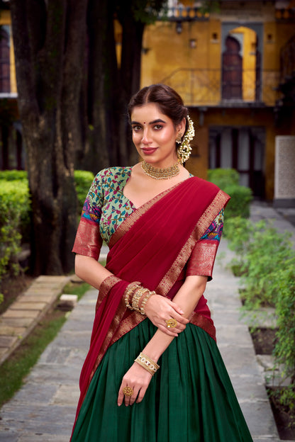 Dola Silk Readymade Dhavani / Half Saree Collection – ₹1399