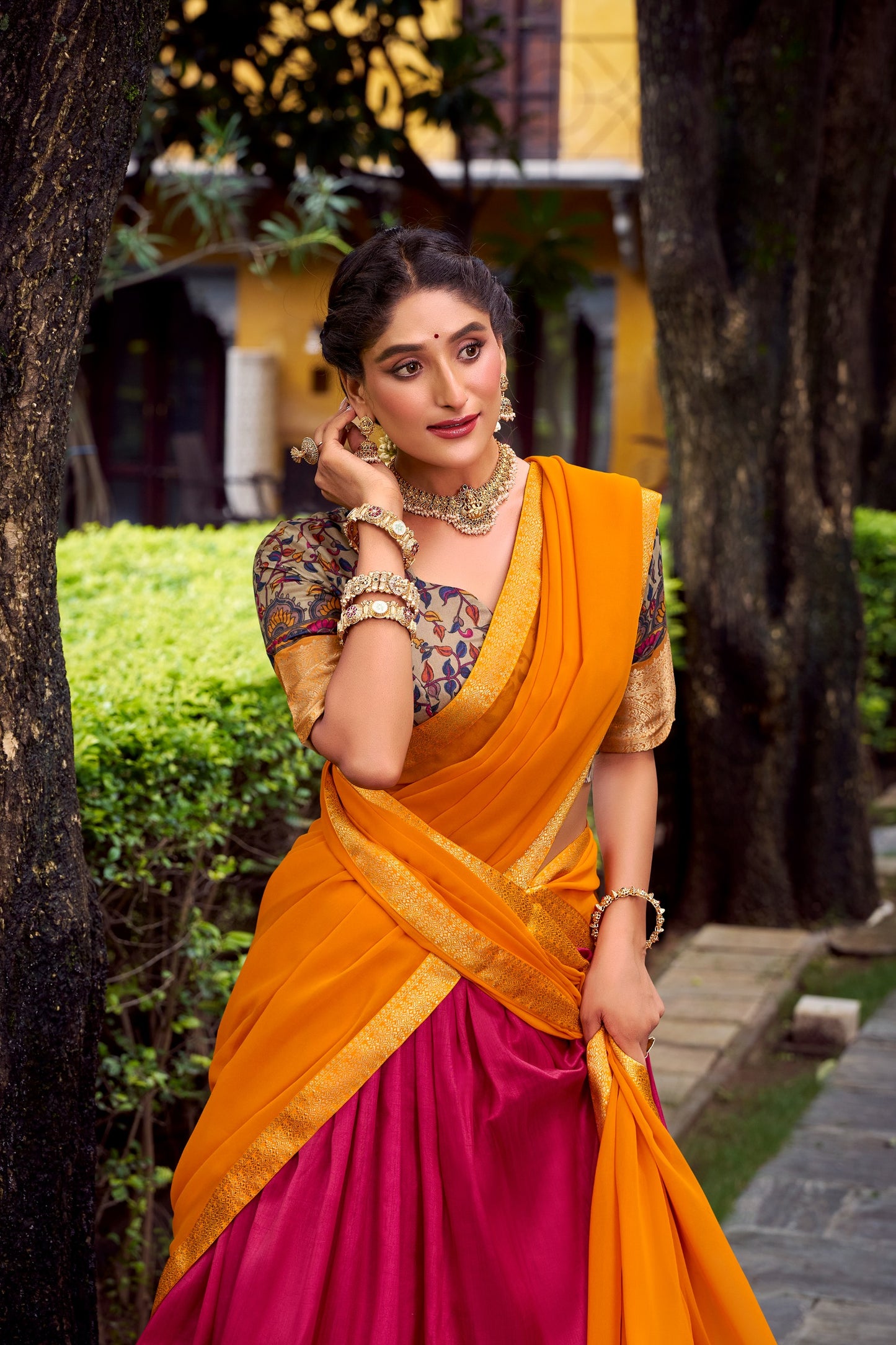 Dola Silk Readymade Dhavani / Half Saree Collection – ₹1399