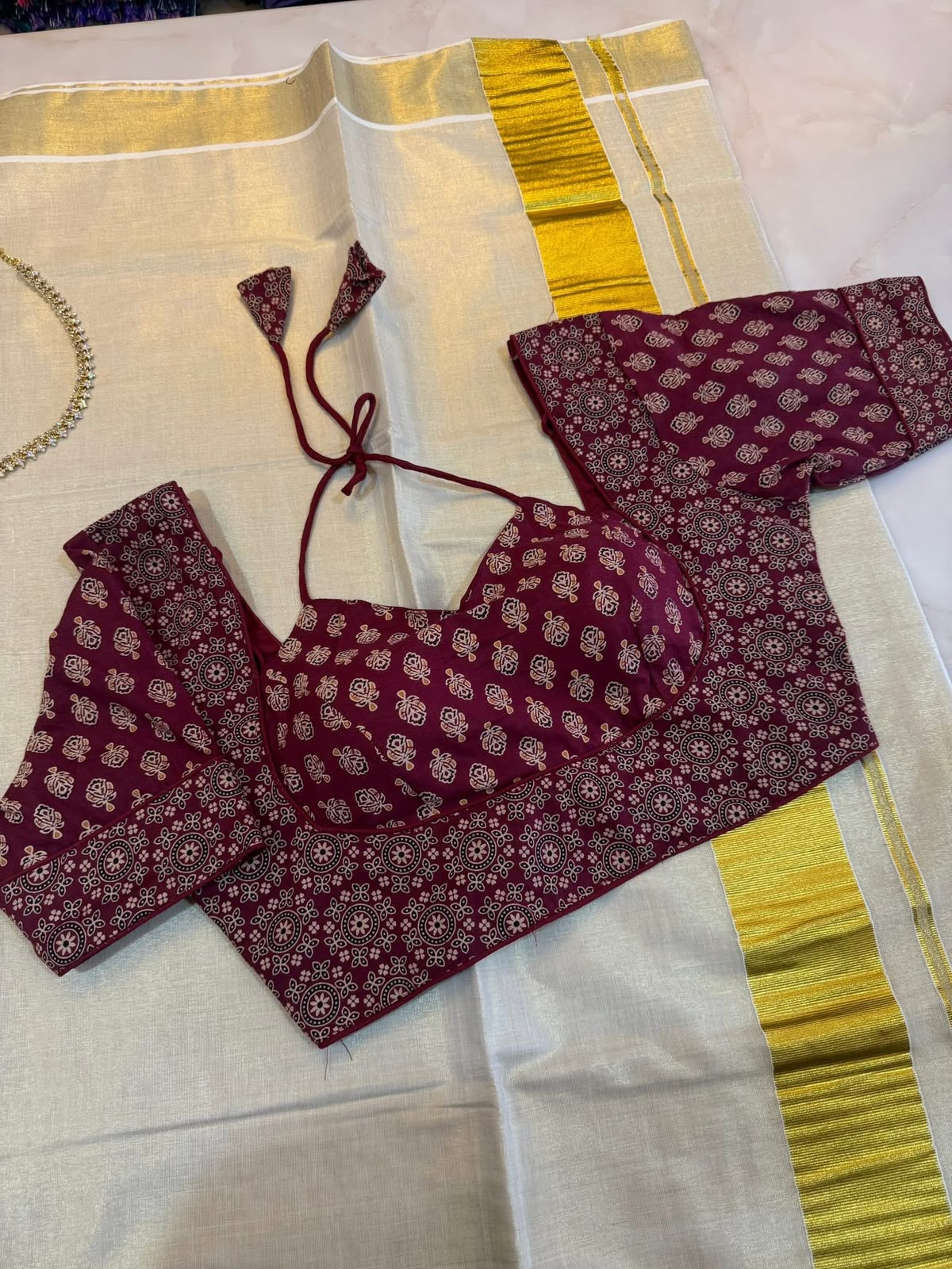 Madhubala Readymade Halter Neck Blouse – ₹699