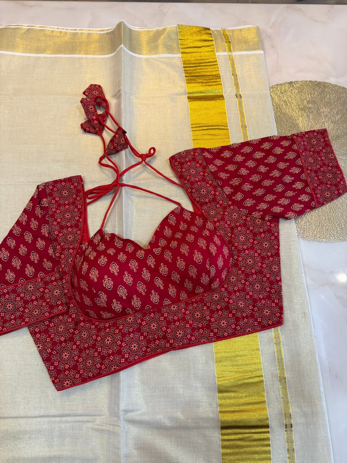 Madhubala Readymade Halter Neck Blouse – ₹699