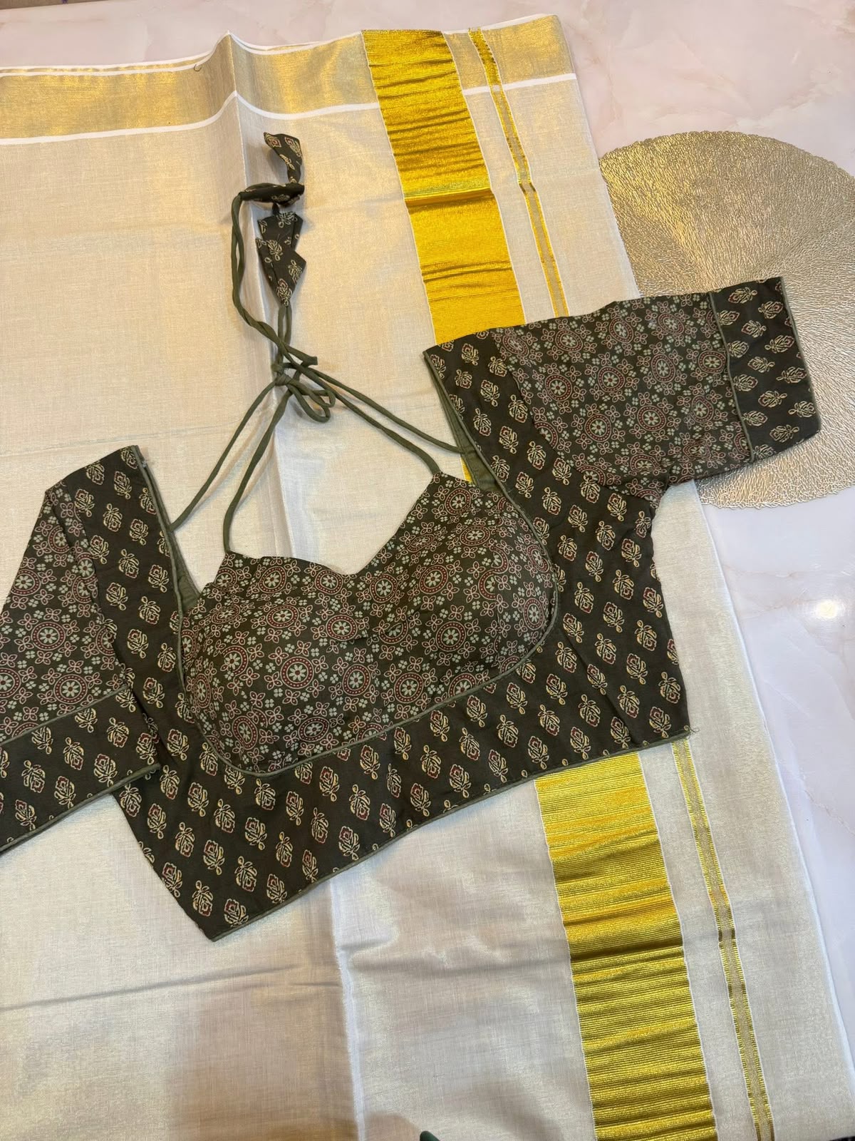 Madhubala Readymade Halter Neck Blouse – ₹699