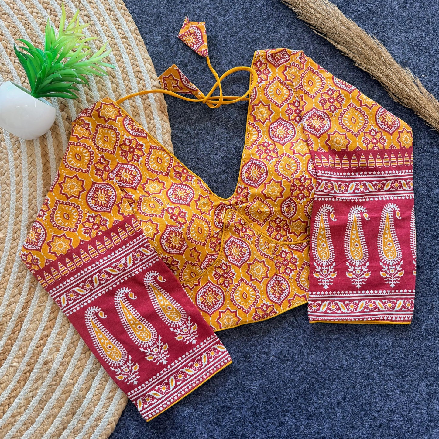 Ajrakh Cotton Readymade Blouse – ₹699
