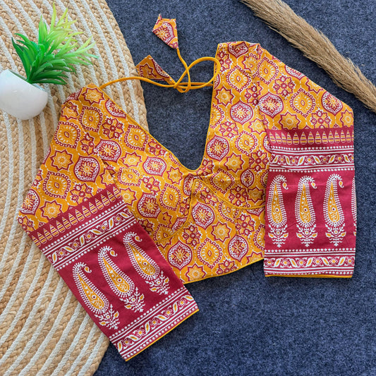 Ajrakh Cotton Readymade Blouse – ₹699