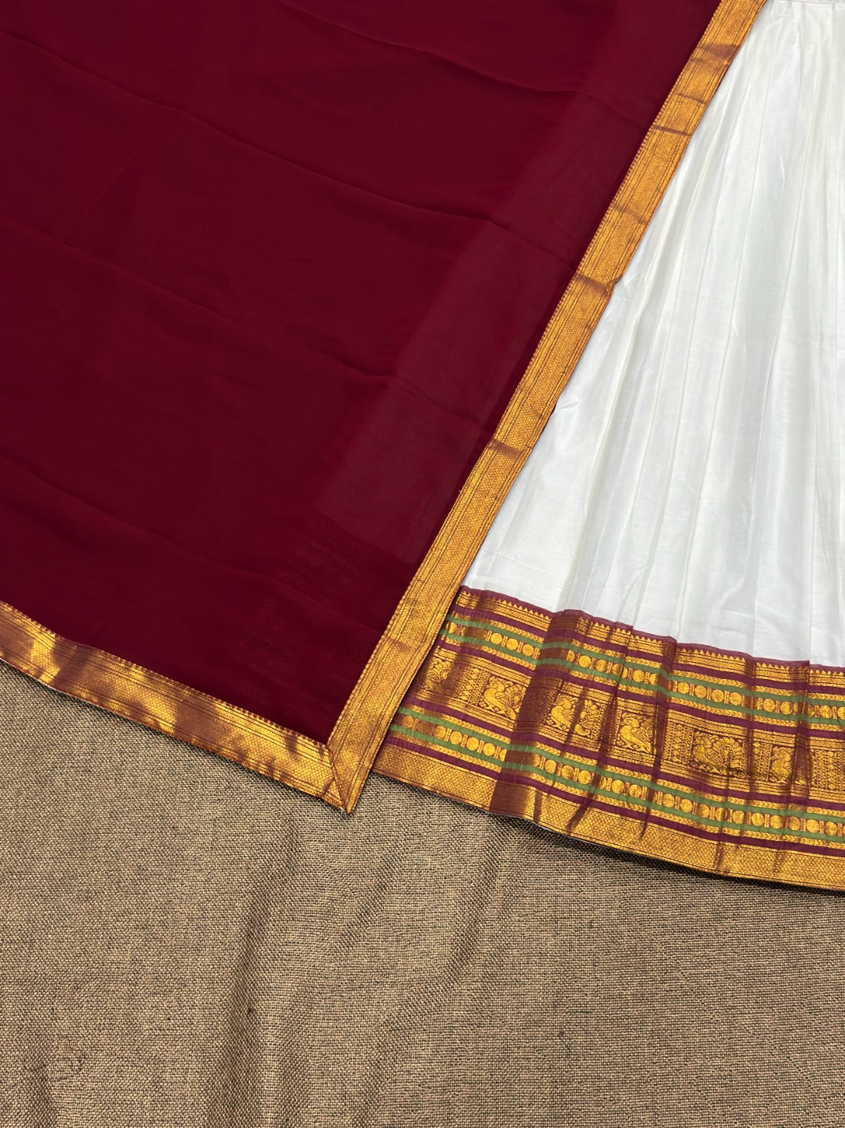 Mul Chanderi Cotton Readymade Dhavani / Half Saree Collection – ₹1399