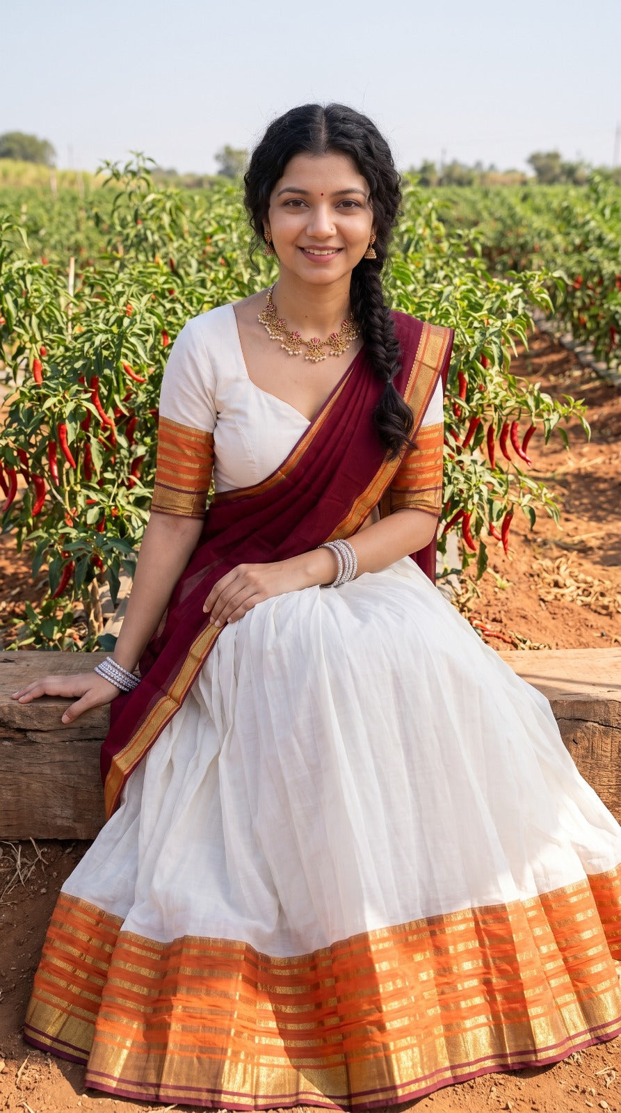 Mul Chanderi Cotton Readymade Dhavani / Half Saree Collection – ₹1399