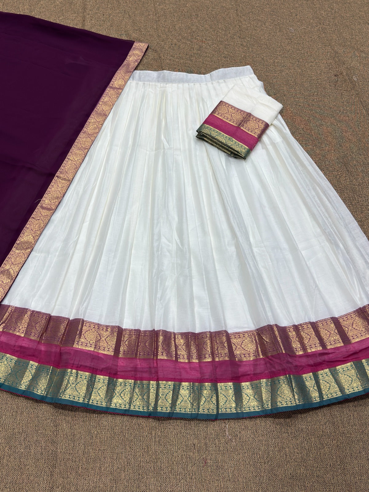 Mul Chanderi Cotton Readymade Dhavani / Half Saree Collection – ₹1399