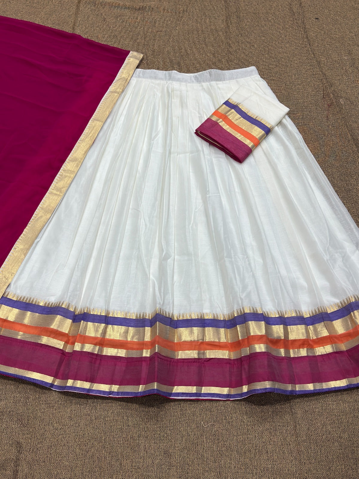Mul Chanderi Cotton Readymade Dhavani / Half Saree Collection – ₹1399