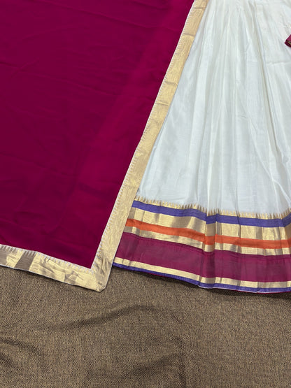 Mul Chanderi Cotton Readymade Dhavani / Half Saree Collection – ₹1399