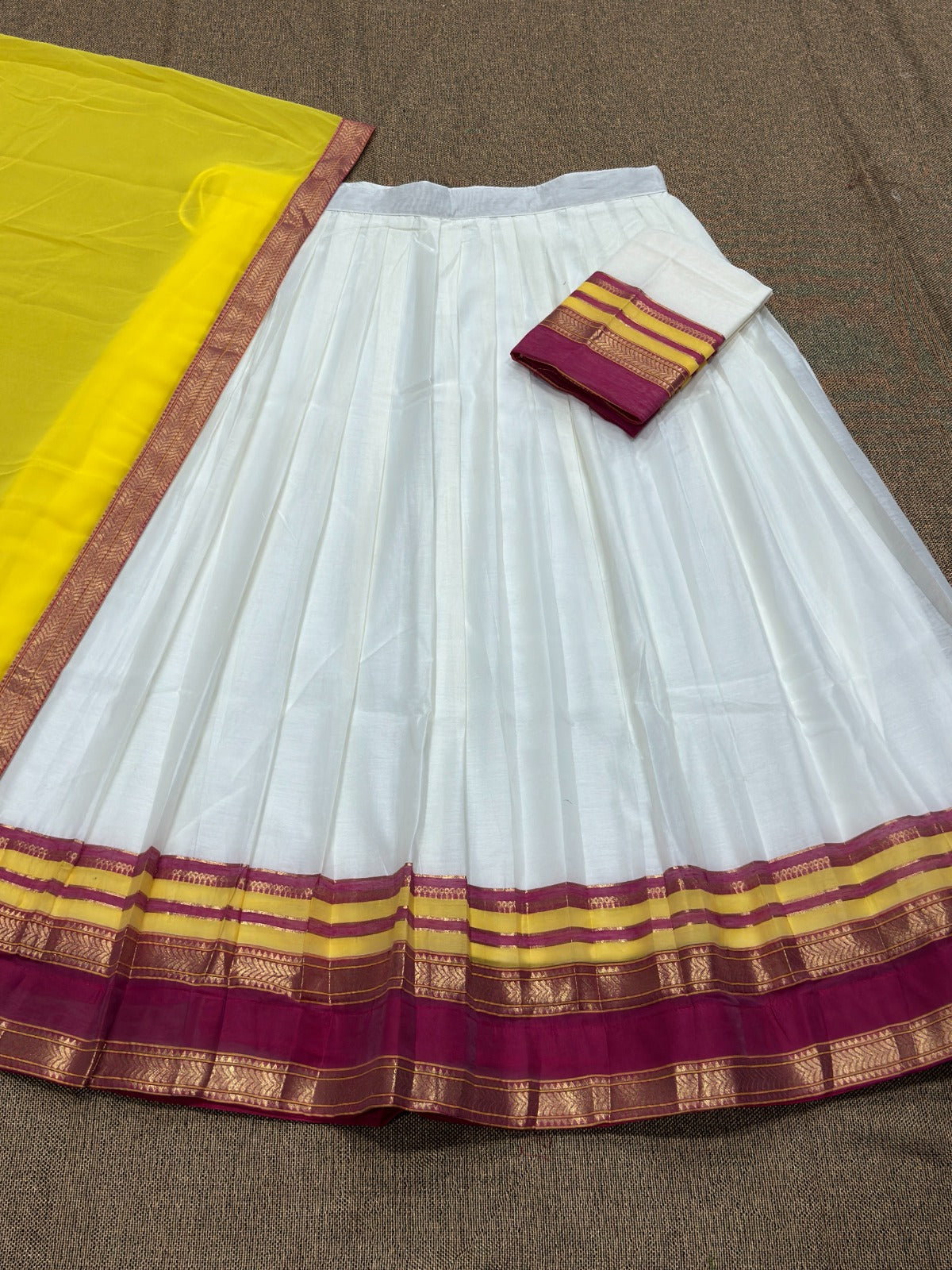 Mul Chanderi Cotton Readymade Dhavani / Half Saree Collection – ₹1399