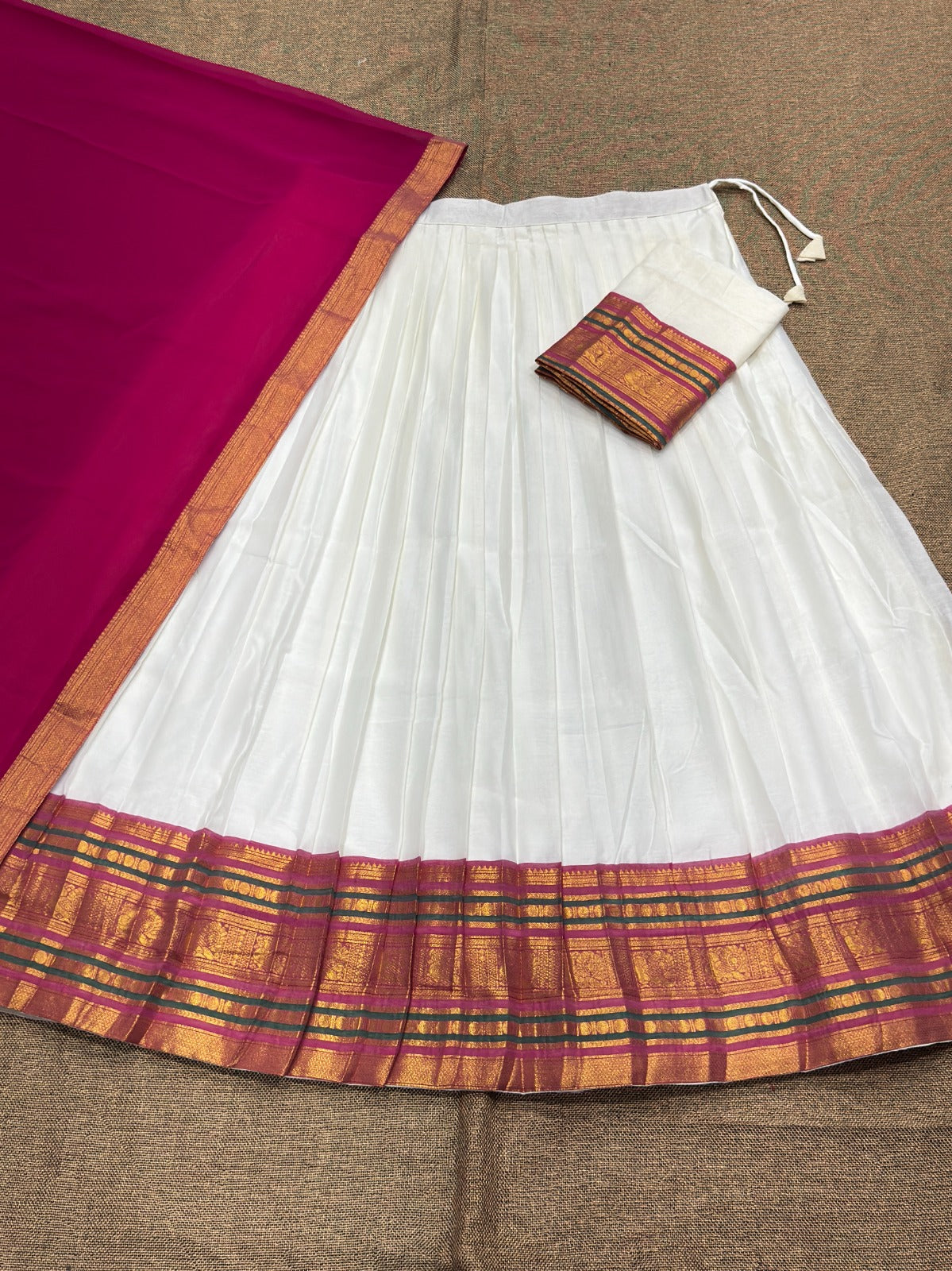Mul Chanderi Cotton Readymade Dhavani / Half Saree Collection – ₹1399