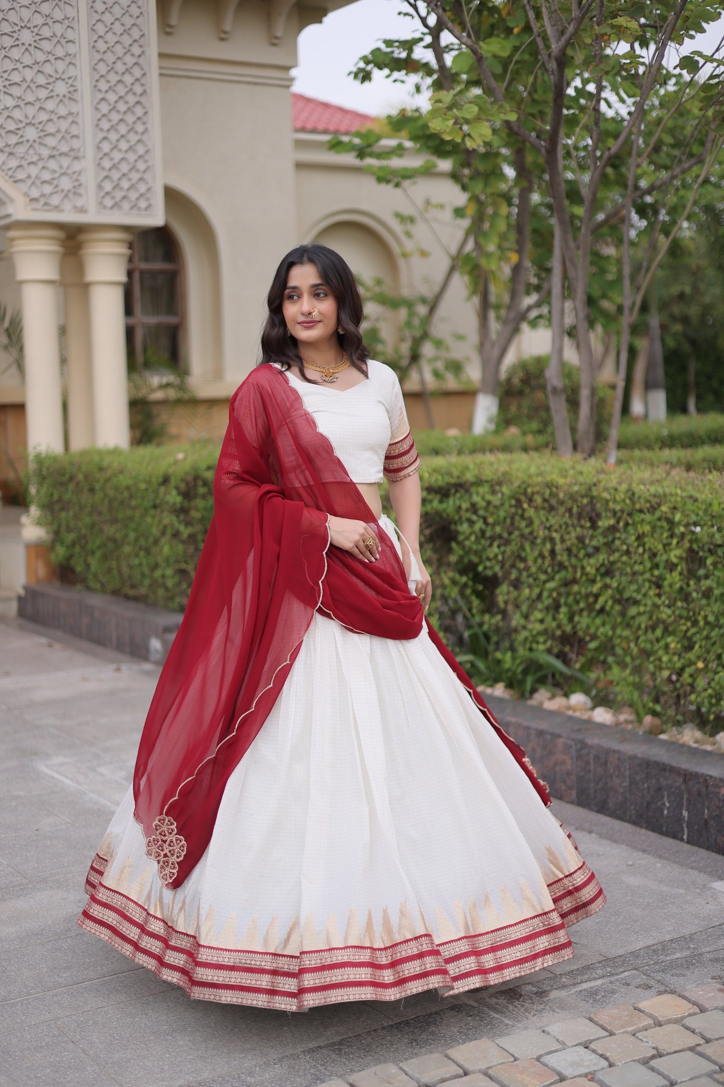 Viscose Jacquard Silk Readymade Dhavani / Half Saree Collection – ₹2199