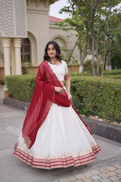 Viscose Jacquard Silk Readymade Dhavani / Half Saree Collection – ₹2199