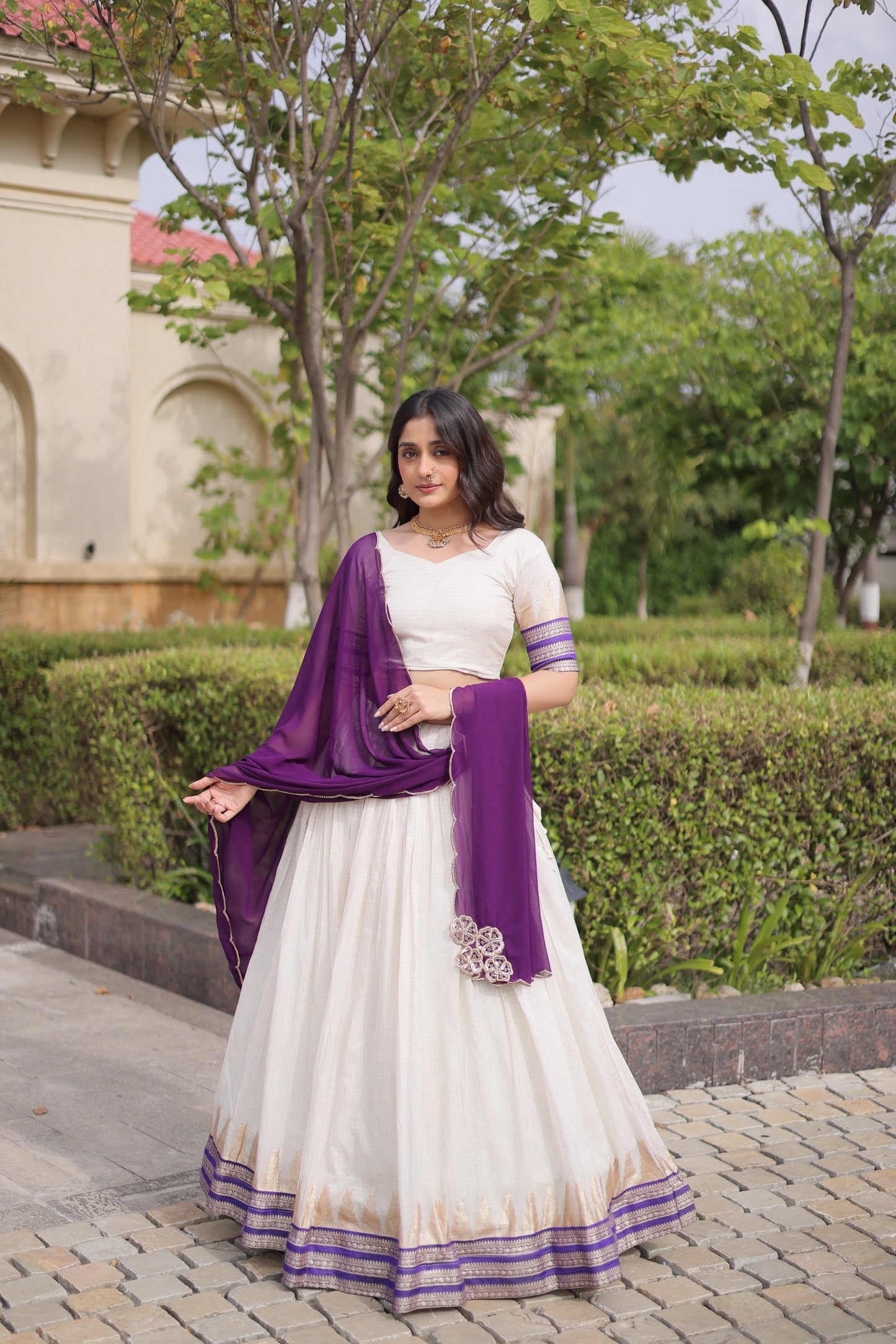 Viscose Jacquard Silk Readymade Dhavani / Half Saree Collection – ₹2199